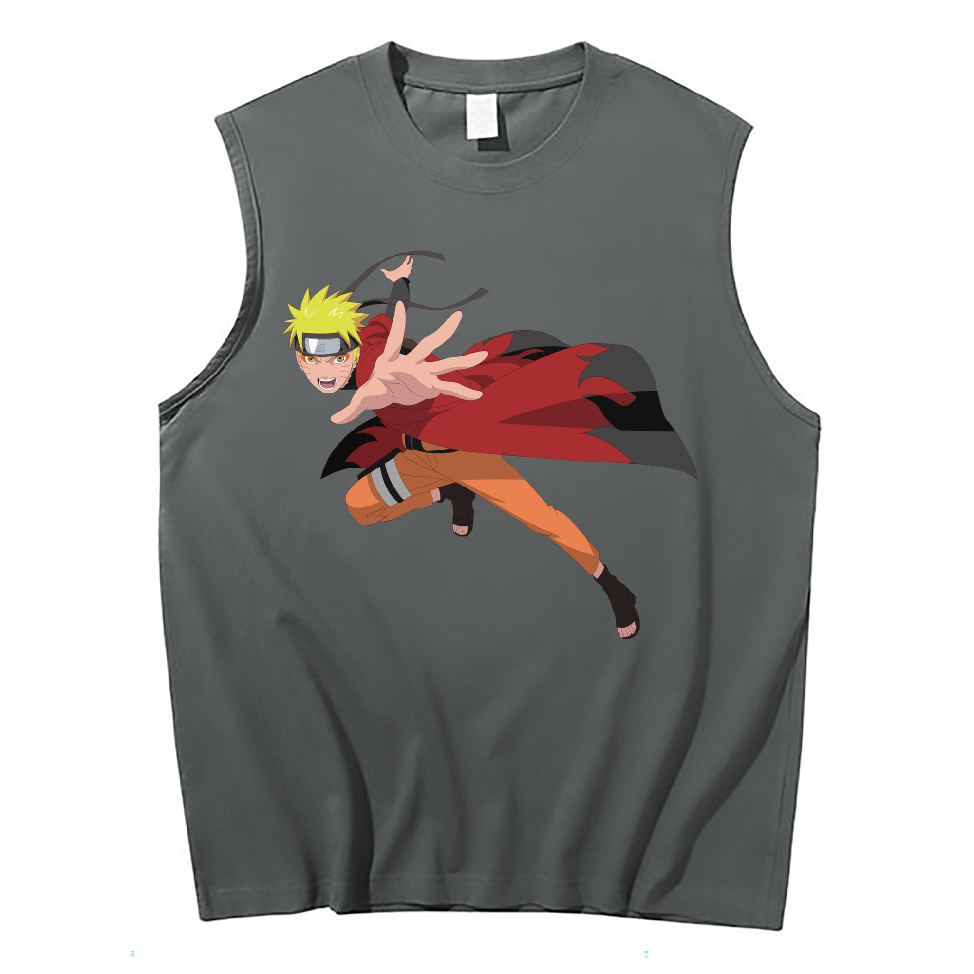 （画像用） NARUTO -ナルト- うずまき ナルト Uzumaki Naruto コットン100％タンクトップ（フロントプリント）